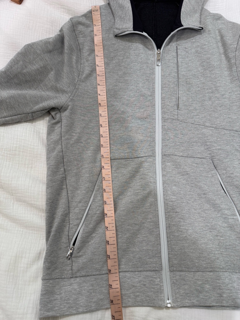 Lululemon City Sweat Zip Hoodie mens Heathered Gray Full Zip - Picture 4 of 6